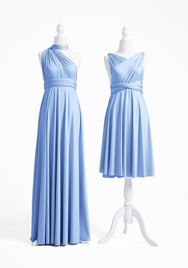 Steel Blue Bridesmaid Dress, Infinity Dress, Multiway Dress, Convertible  Dress, Multi Wrap Dresse Cocktail Dress 