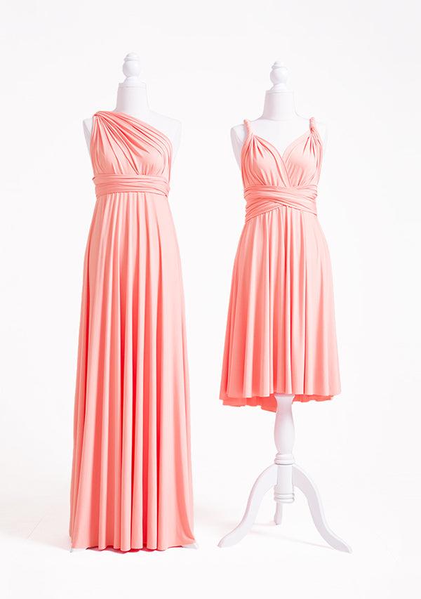 Coral peach shop infinity dress