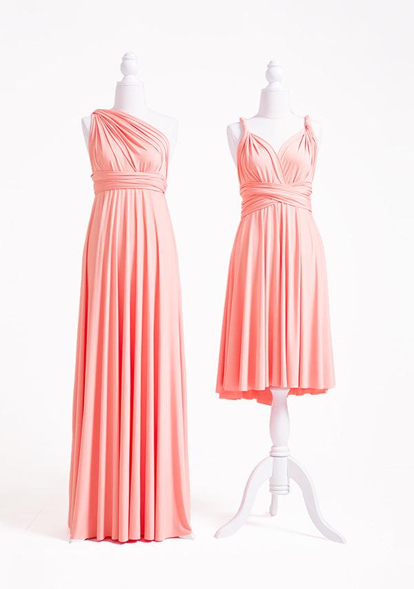 Peach Coral Bridesmaid Dresses, Infinity Dress, Convertible Dress - InfinityDress.com