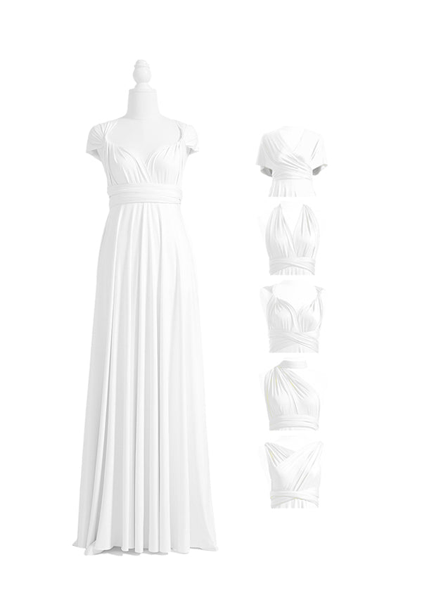 Ivory White Maxi Multiway Convertible Infinity Dress