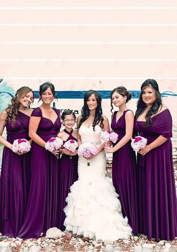 Dark Purple Multiway Infinity Bridesmaids Dress