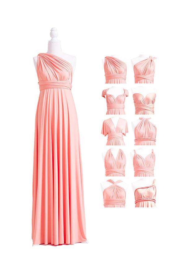 Buy Peach Coral Infinity Dress, Multiway Dress - InfinityDress.com