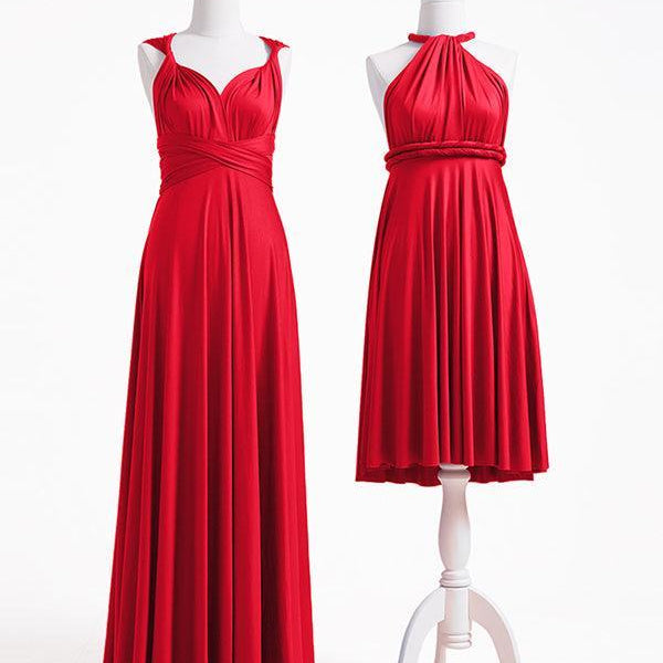 Dark red 2025 infinity dress